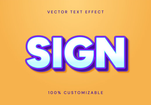 3D Sign Text Effect