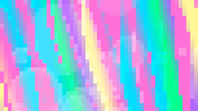 Colorful abstract pixelated background with vibrant pastel hues