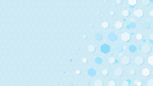 Abstract medical background with hexagons pattern. Concepts and ideas for healthcare technology, innovation medicine. Loop motion graphic Copy space.