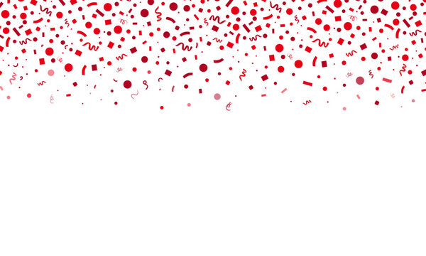 Red Confetti Particle Festive Background Celebration Holiday Backdrop