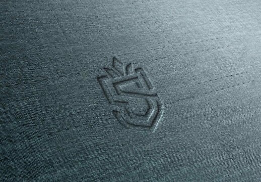Blind Deboss Fabric Logo Mockup