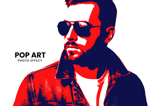 Bold Pop Art Portrait Photo Effect