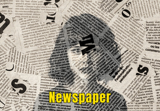 Newspaper Print Photo Effect