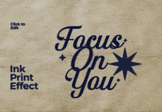 Ink Print Logo & Text Effect