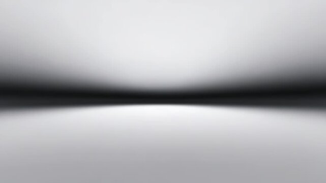 Minimalist empty white studio background with smooth gradient lighting and subtle horizon line. Modern abstract backdrop for product display, presentations, or creative design projects