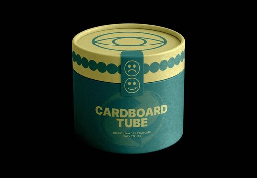 Single Cardboard Tube Mockup