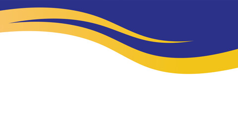 Fototapeta premium Abstract blue and yellow wave background vector illustration for business banner, presentation template, or header design.eps 10.ilustration.moderen background