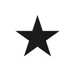 Fototapeta premium Bold black star silhouette illustration.