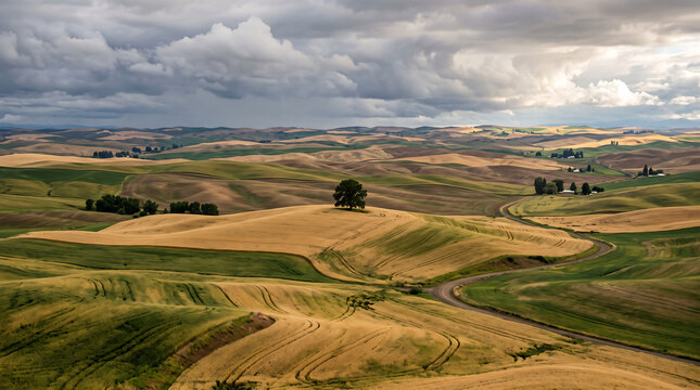 Palouse Rolling Wheat Hills, Washington State