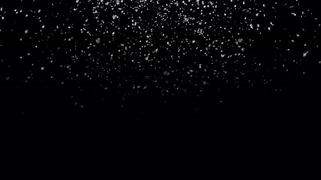 Winter themed background with falling snowflakes in a dark night sky, perfect for seasonal designs, christmas cards, and holiday promotions.