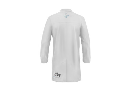 Lab Coat Back View Mockup Realistic Template for Promotional and Retail Use