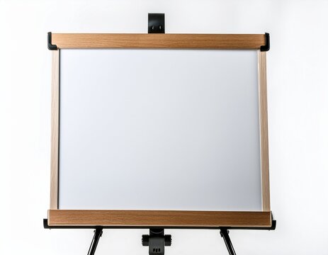 empty blank whiteboard for presentation teaching message or office communication on white background