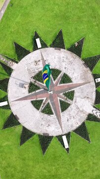 Curitiba Brazil. Brazil Flag At Curitiba In Parana Brazil. State Park Landscape. Tourism Travel. Nature Park. Brazil Flag At Curitiba In Parana Brazil. Botanical Scenery.