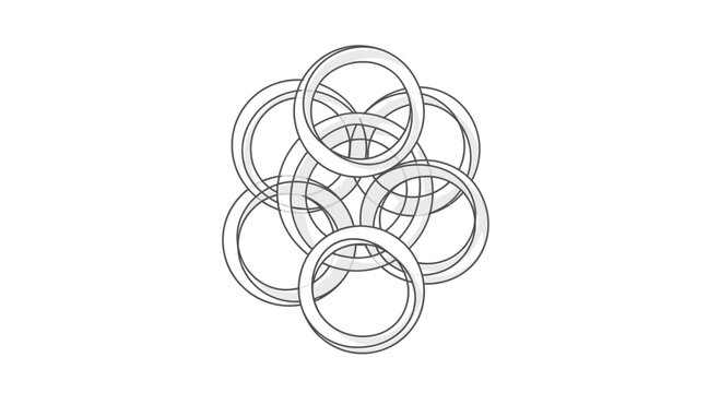 Interconnected Metal Rings Structure