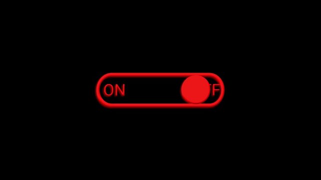 Glowing On Off toggle switch smooth user interface interaction. mobile applications, software interfaces, smart devices, 19 presentations, dashboard controls, UI demonstrations, digital
