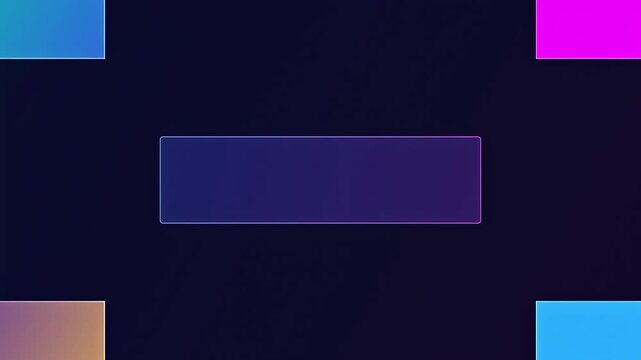 Dark blue gradient background. Rectangular shape centered, lighter shade. Minimalist design, simple composition. Focus on color contrast.