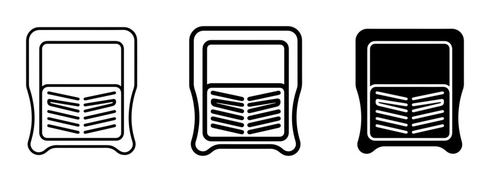Book Holder Icons, Reading Stand Vector Graphics, Library Shelf Symbols