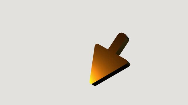 Shiny computer cursor on a colored 3D background.
Computer interface, arrow pointing at something.