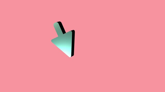 Shiny computer cursor with a sparkle on a pink background.