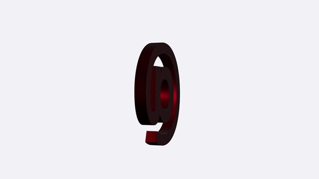 3D @ email symbol