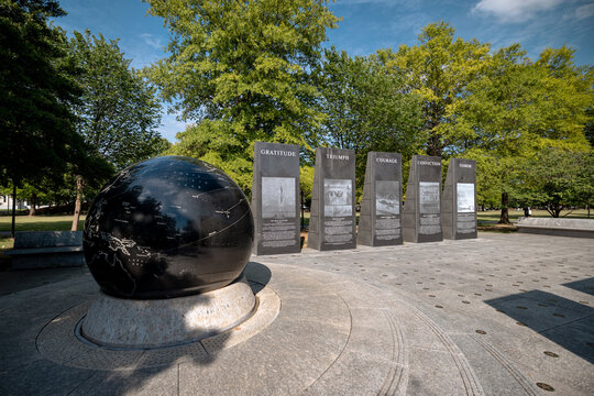 Nashville, Tennessee - June 5, 2026: Pathway and monuments in Bicentennial Capitol Mall State Park in Nashville, Tennessee, USA.