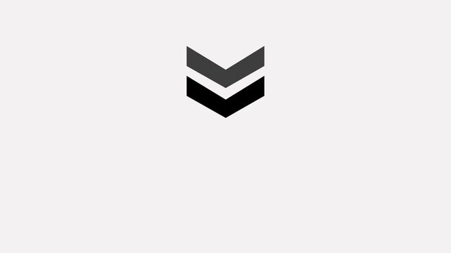 Right-directional arrow loop animation. Arrow moving right on white background. Animated arrows for the overlay video, 4k motion graphic animation.