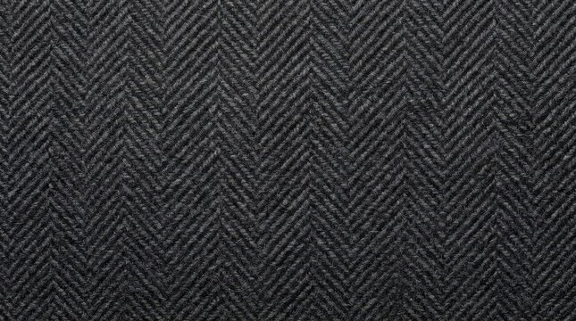 Dark gray herringbone fabric texture background
