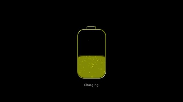 Full battery charging indicator Charged notification background. smartphone interfaces, mobile applications, 19 presentations, device demonstrations, power management software dashboards,
