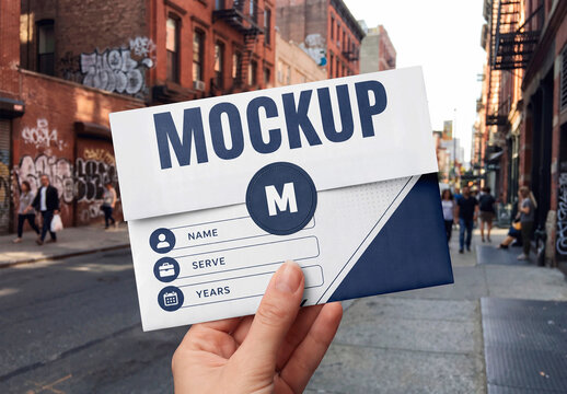 Wrapping Paper On The Street Mockup