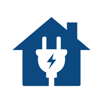 Smart Home Electric Plug Power Security Icon Vector Illustration
