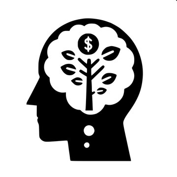 Business Entrepreneur Mindset Tree Wealth Coins Vector