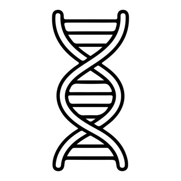 DNA Strand and Genetics Icon