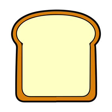 Slice of white bread vector illustration