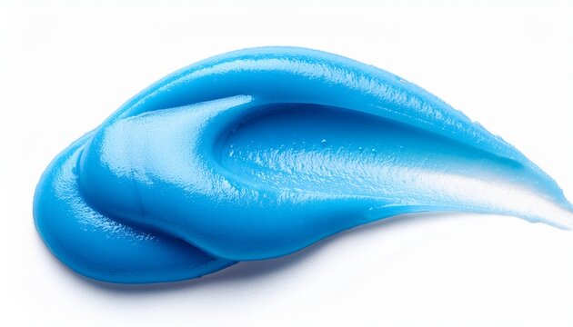 macro closeup blue toothpaste texture cut out isolated on white background ai generated