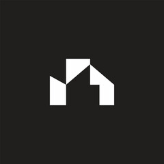 Obraz premium Minimal geometric home building logo design