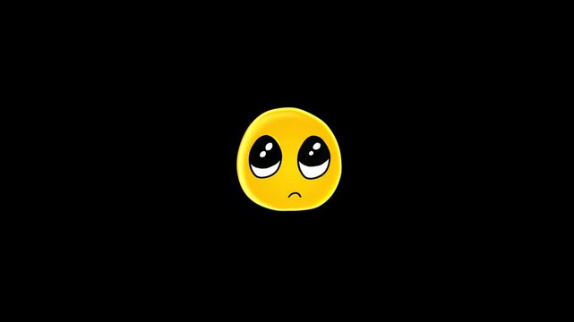 Cry animated emoji with alpha channel