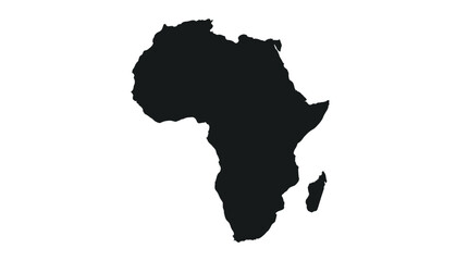 Africa continent silhouette on a white background © Creator Rima Akter