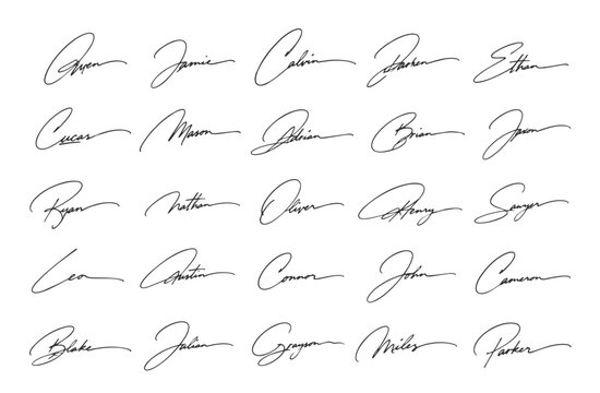 Handwritten signature, abstract autograph