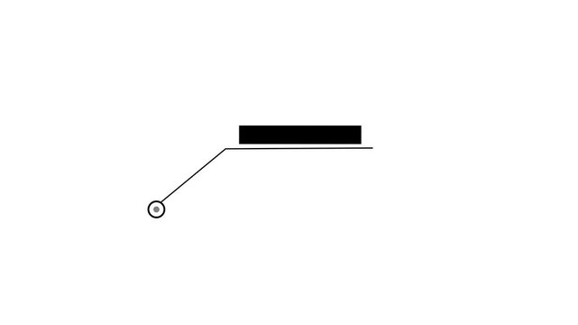 Elements frame lines animation for text on white background. Call box bars and modern digital info. Tech interface copy space overlay design.