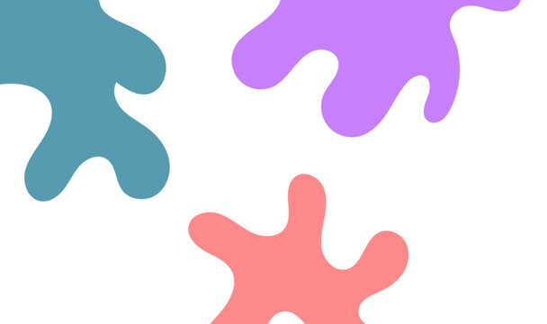 Abstract Pastel Liquid Blob Shapes Background Minimal Organic Fluid Splash Vector Illustration 