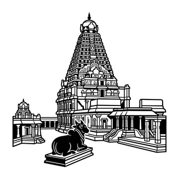 Brihadeeswarar Temple in Thanjavur India.