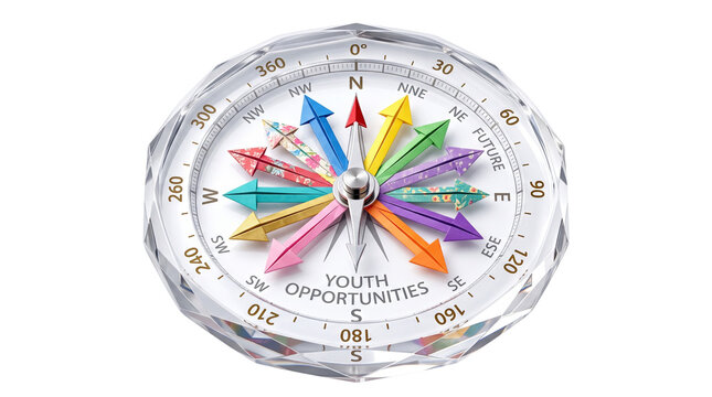 compass on white background