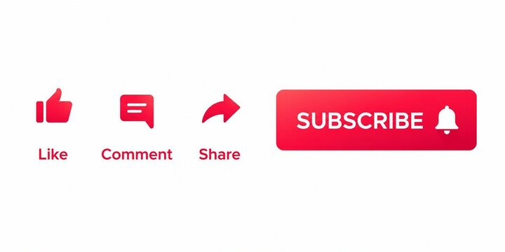 Social media engagement icons with subscribe button