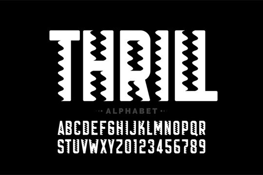 Thrill Font Design | Bold Exciting Display Typeface

