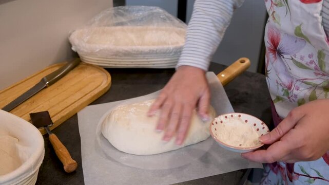 Handmade Artisan Bread Dough Ready for Baking