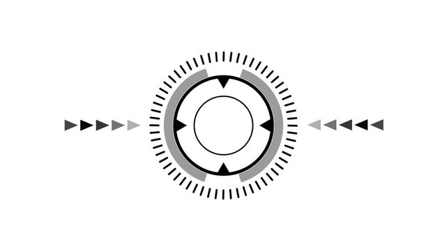 Target searching scope and scanning element theme. Circle user interface on isolated white background.