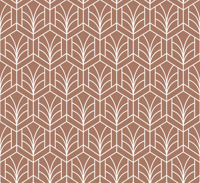 Abstract art deco seamless pattern. Geometric vector texture.