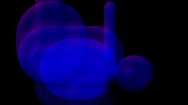 Blue Floating Bubbles Motion Background