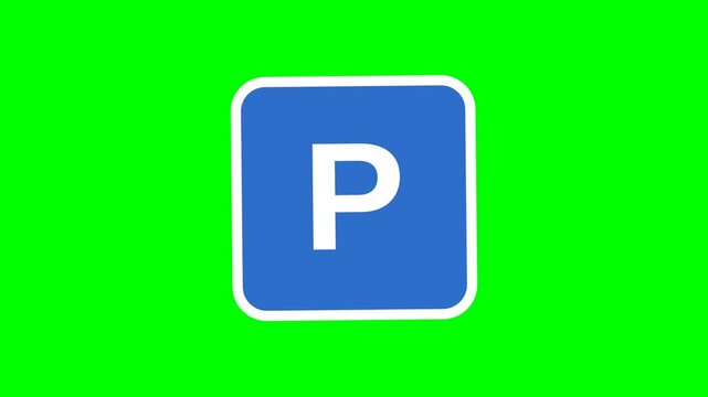 Parking Icon Set. Letter Icon Vector For Computer And Mobile.
