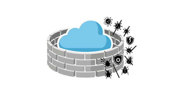 Cloud Storage Security Threats Concept.